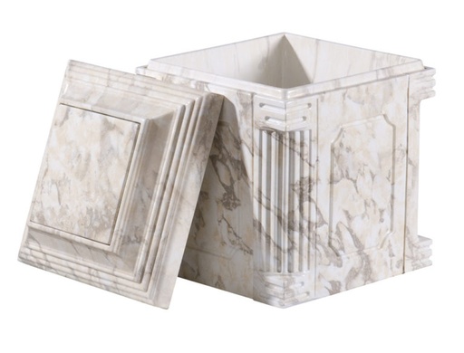 [108.1240] Aegean Ultra Urn Vault - White Marble